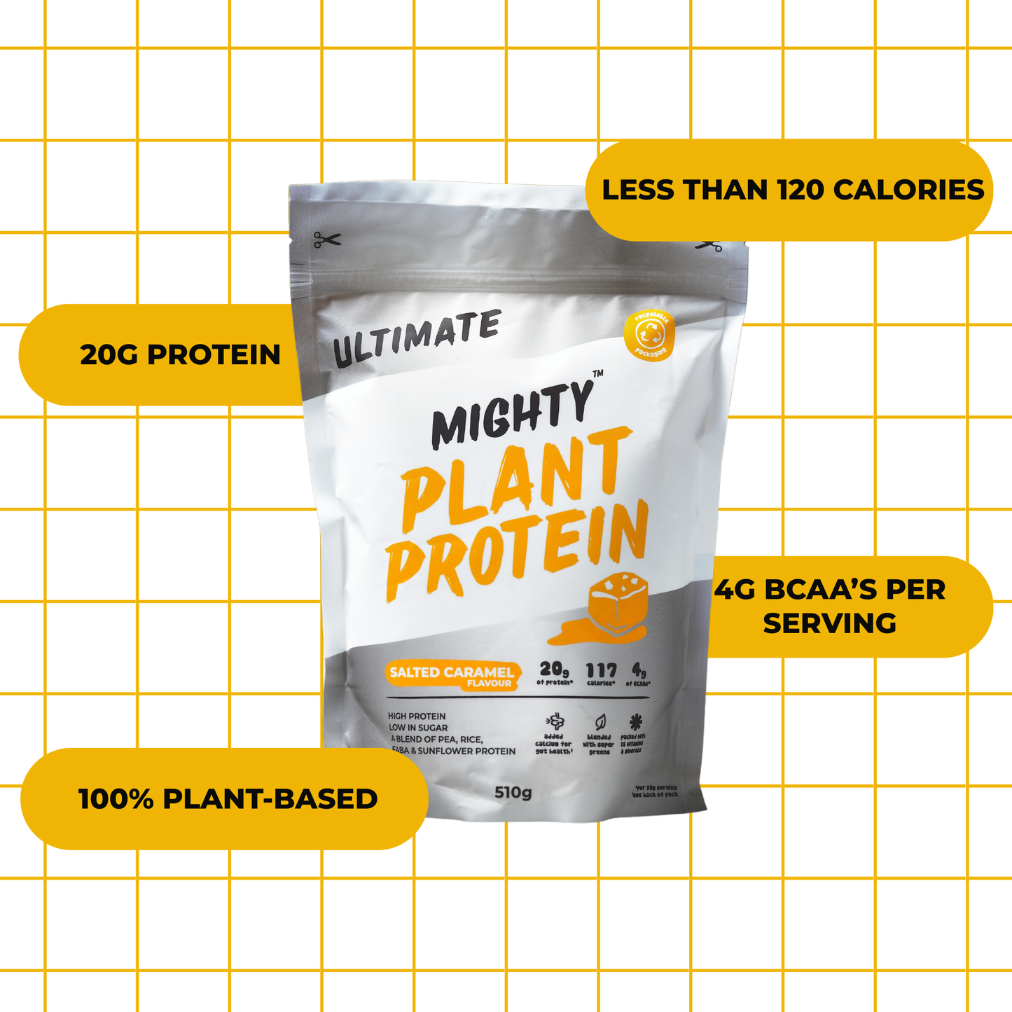 Mighty Ultimate Protein Powder Salted Caramel 510g